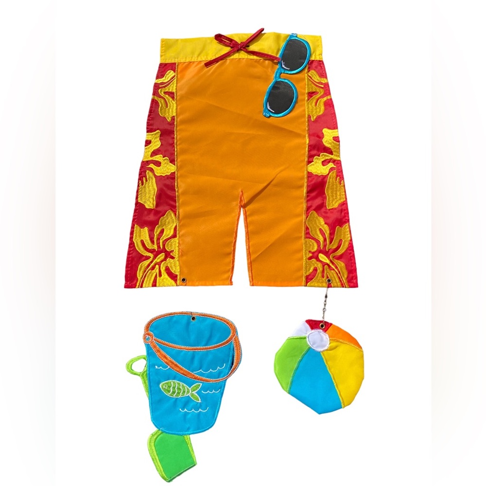 Evergreen 3D Swim Time Garden Flag - NWT